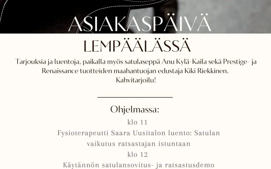 Asiakaspäivä Lempäälässä 15.10.